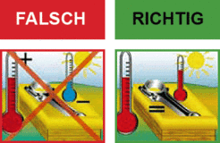 Beim Verpacken muß die Packguttemperatur = Umgebungstemperatur sein!